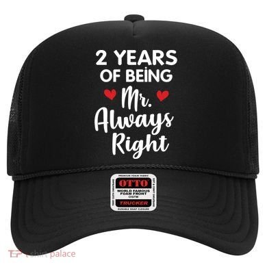 Mr Always Right 2nd Wedding Anniversary Gift For Husband Gift Hat