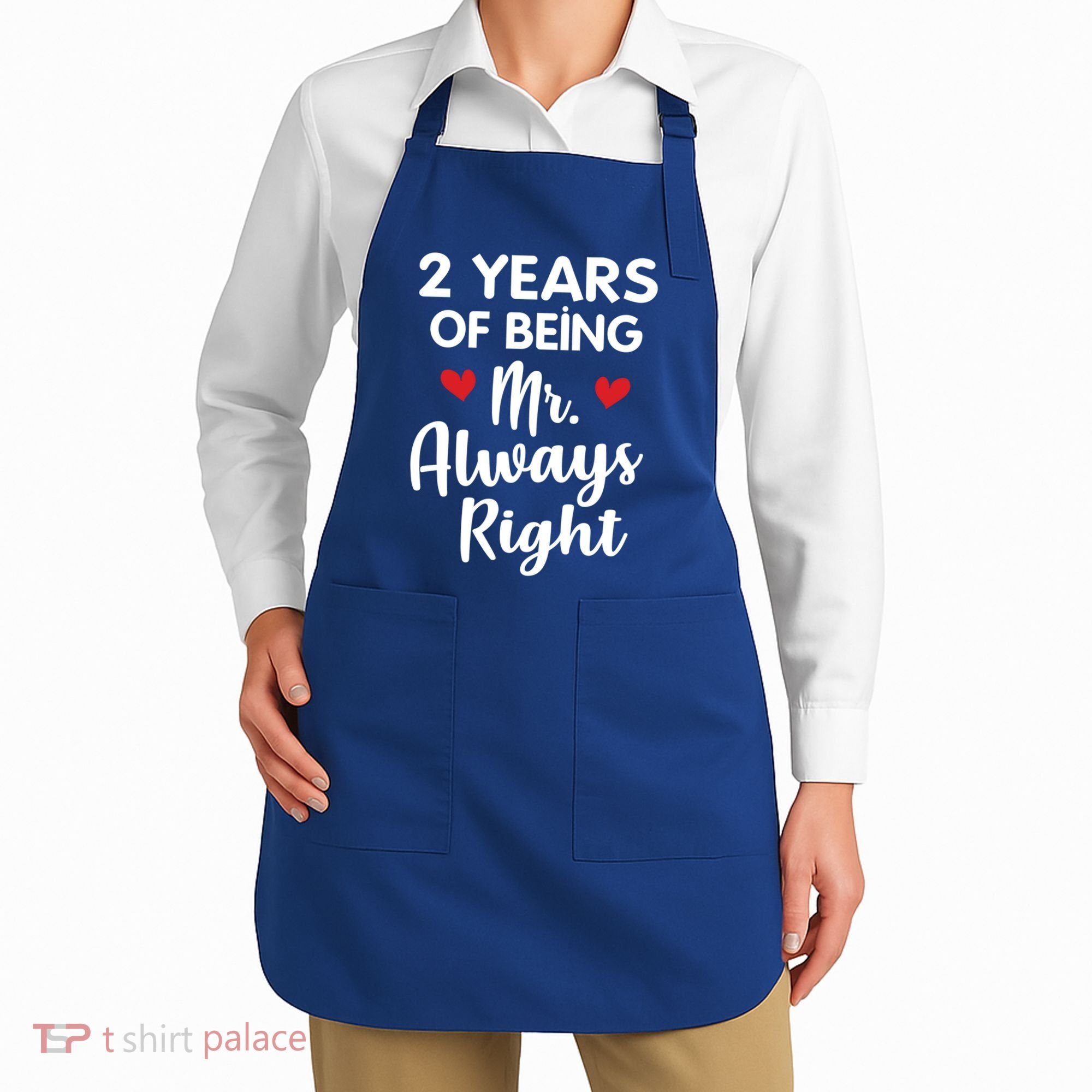 Mr Always Right 2nd Wedding Anniversary Gift For Husband Gift Apron