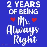 Mr Always Right 2nd Wedding Anniversary Gift For Husband Gift Coaster thumb 2
