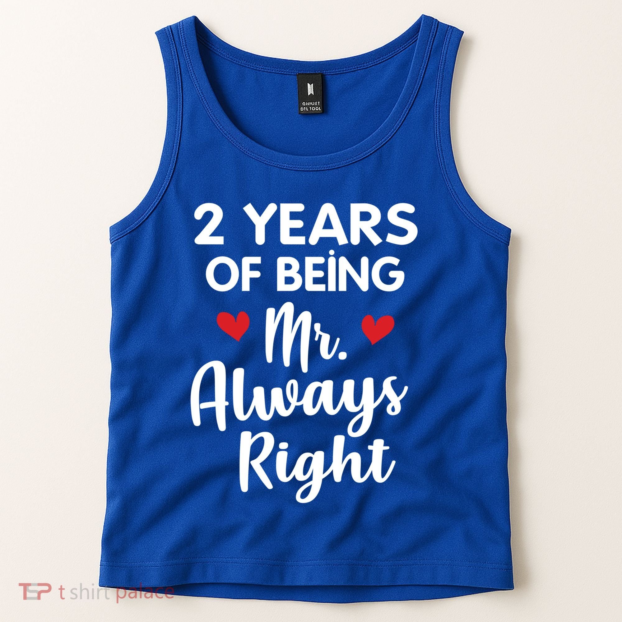 Mr Always Right 2nd Wedding Anniversary Gift For Husband Gift Tank Top