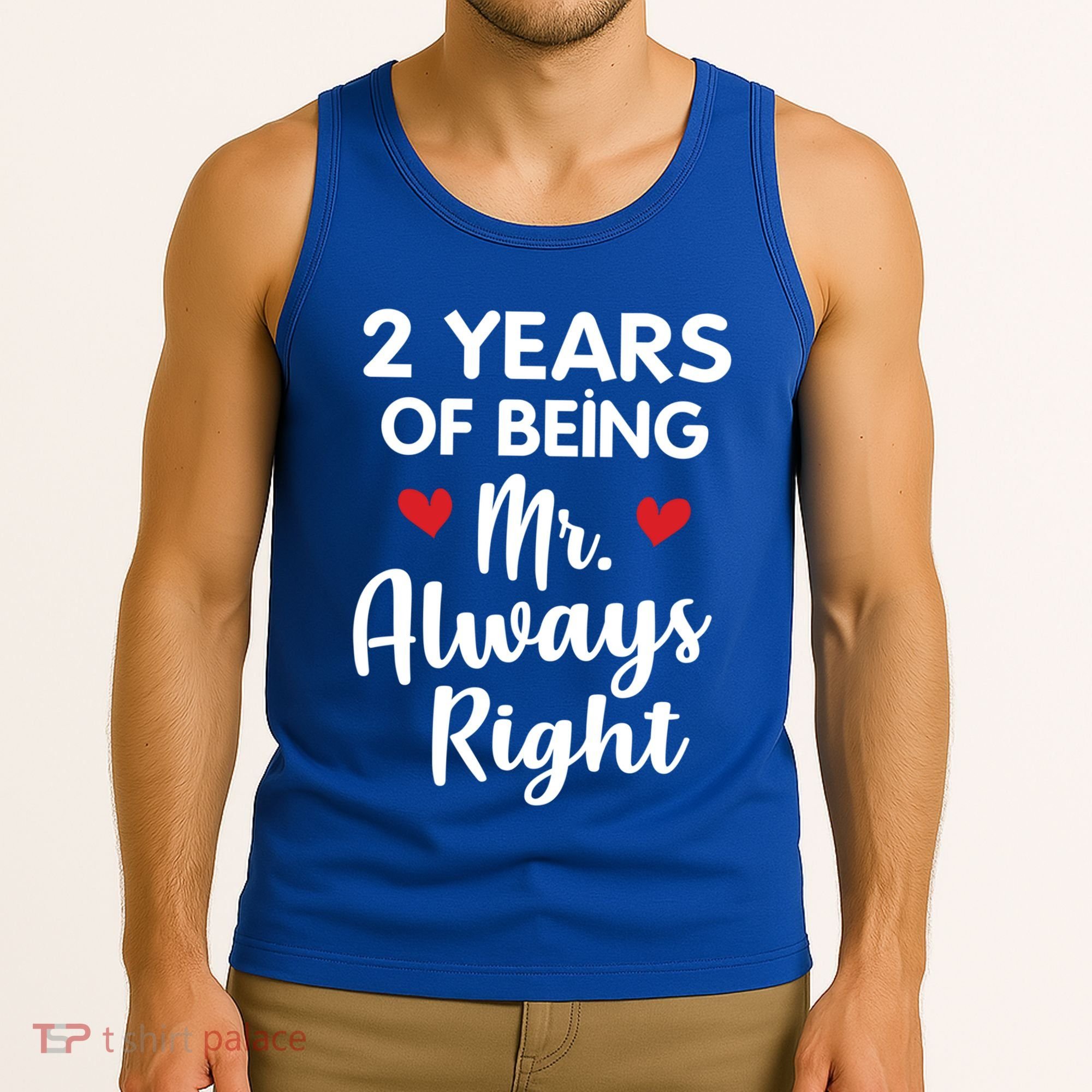Mr Always Right 2nd Wedding Anniversary Gift For Husband Gift Tank Top