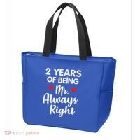 Mr Always Right 2nd Wedding Anniversary Gift For Husband Gift Tote Bag thumb 3