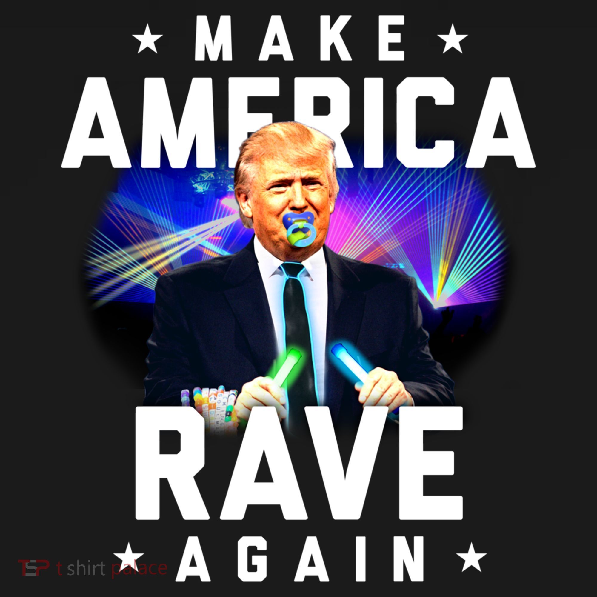 Make America Rave Again Funny Trump Festival Gift Women's Hoodie
