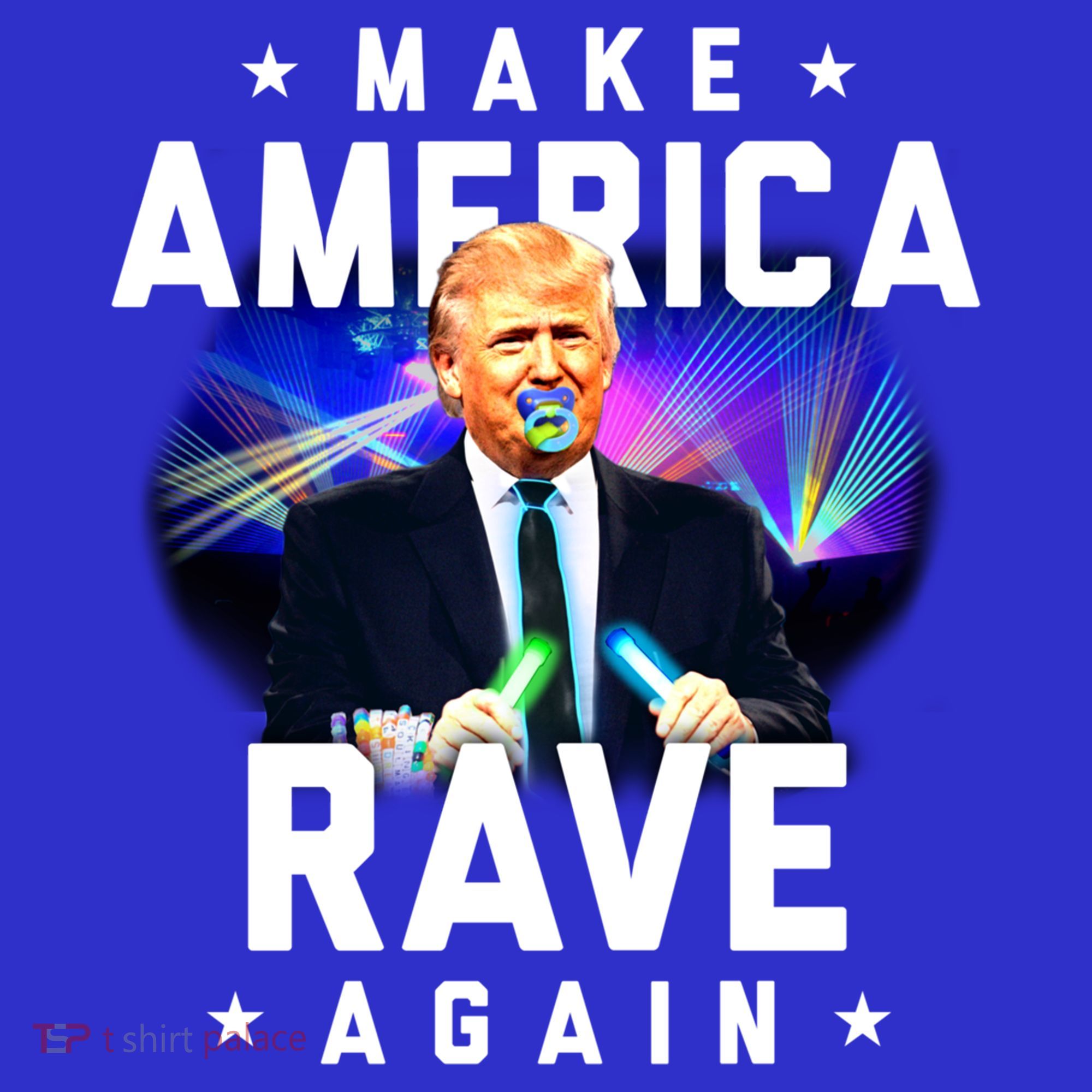 Make America Rave Again Funny Trump Festival Gift Polo