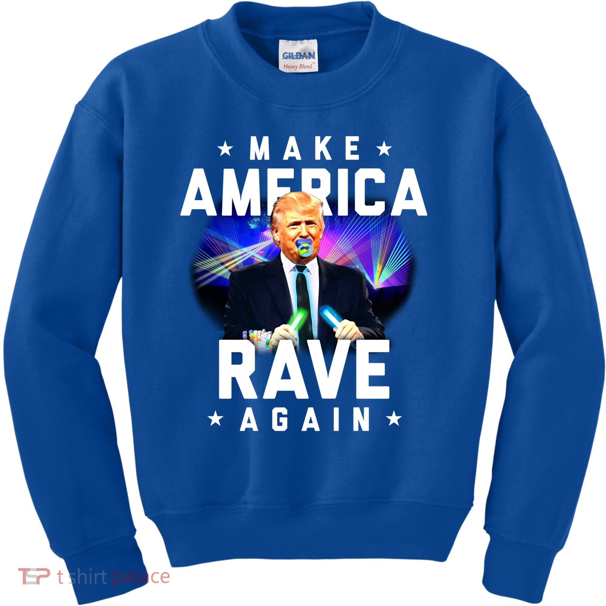 Make America Rave Again Funny Trump Festival Gift Kids Sweatshirt