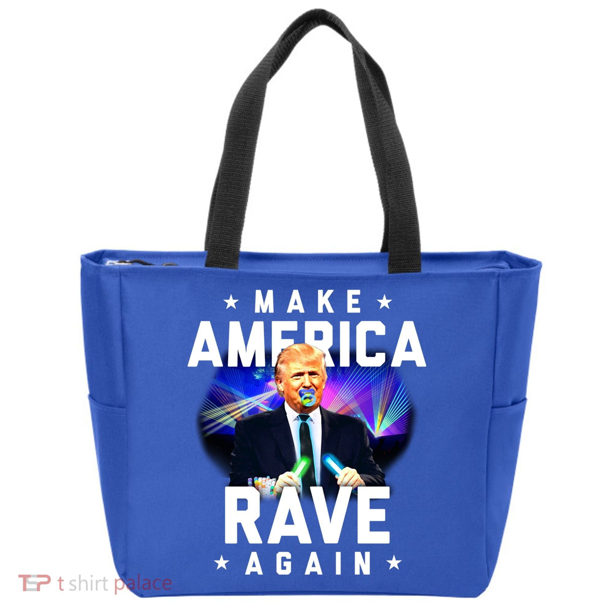 Make America Rave Again Funny Trump Festival Gift Tote Bag