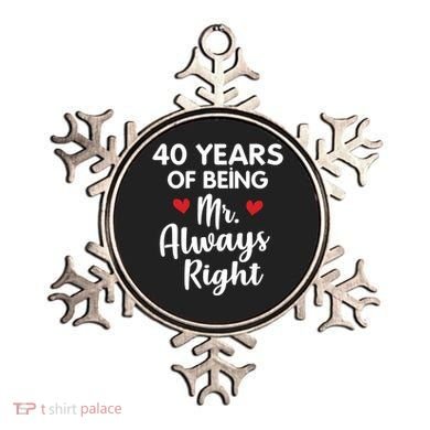 Mr Always Right 40th Wedding Anniversary Gift For Husband Funny Gift Ornament