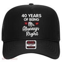Mr Always Right 40th Wedding Anniversary Gift For Husband Funny Gift Hat thumb 0