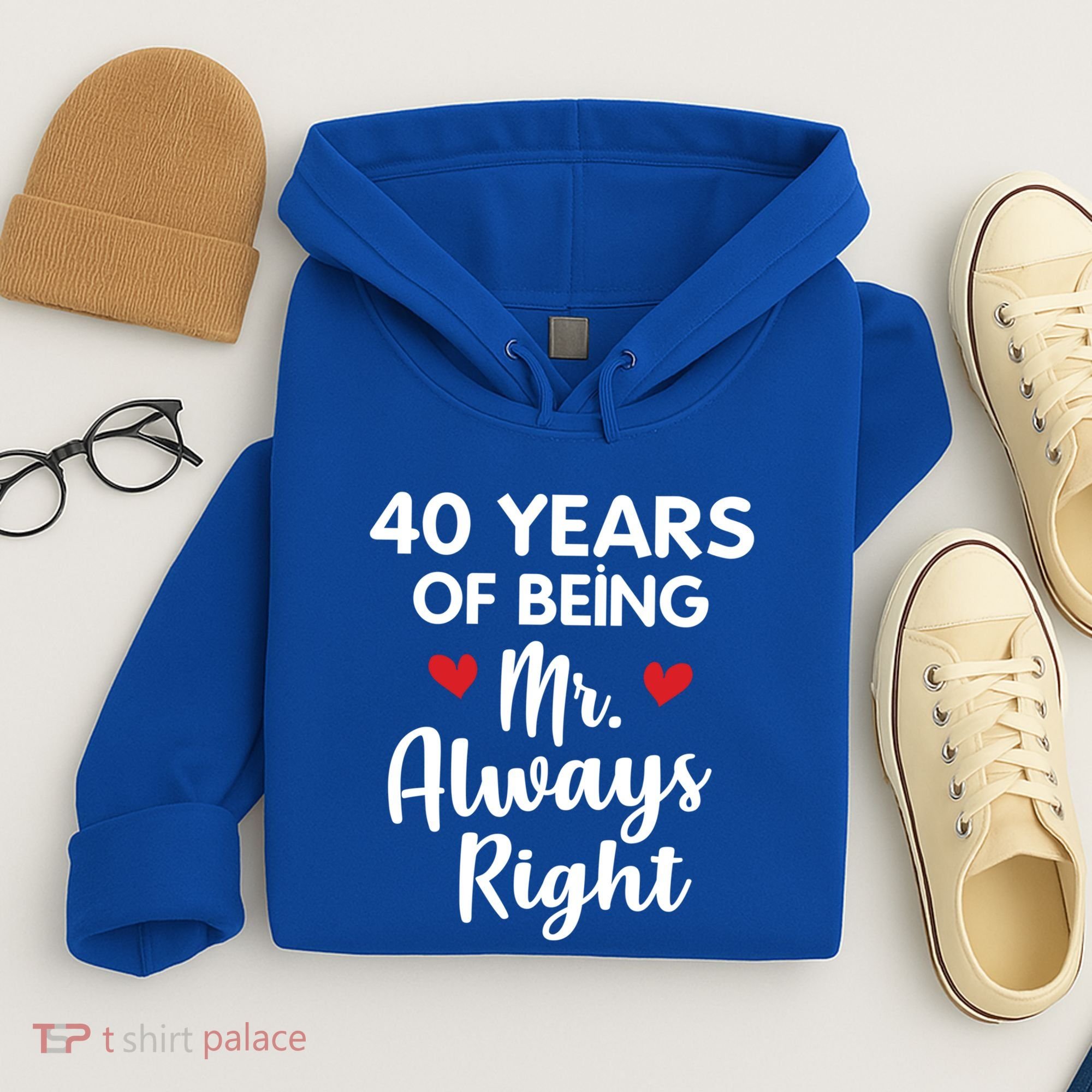 Mr Always Right 40th Wedding Anniversary Gift For Husband Funny Gift Hoodie