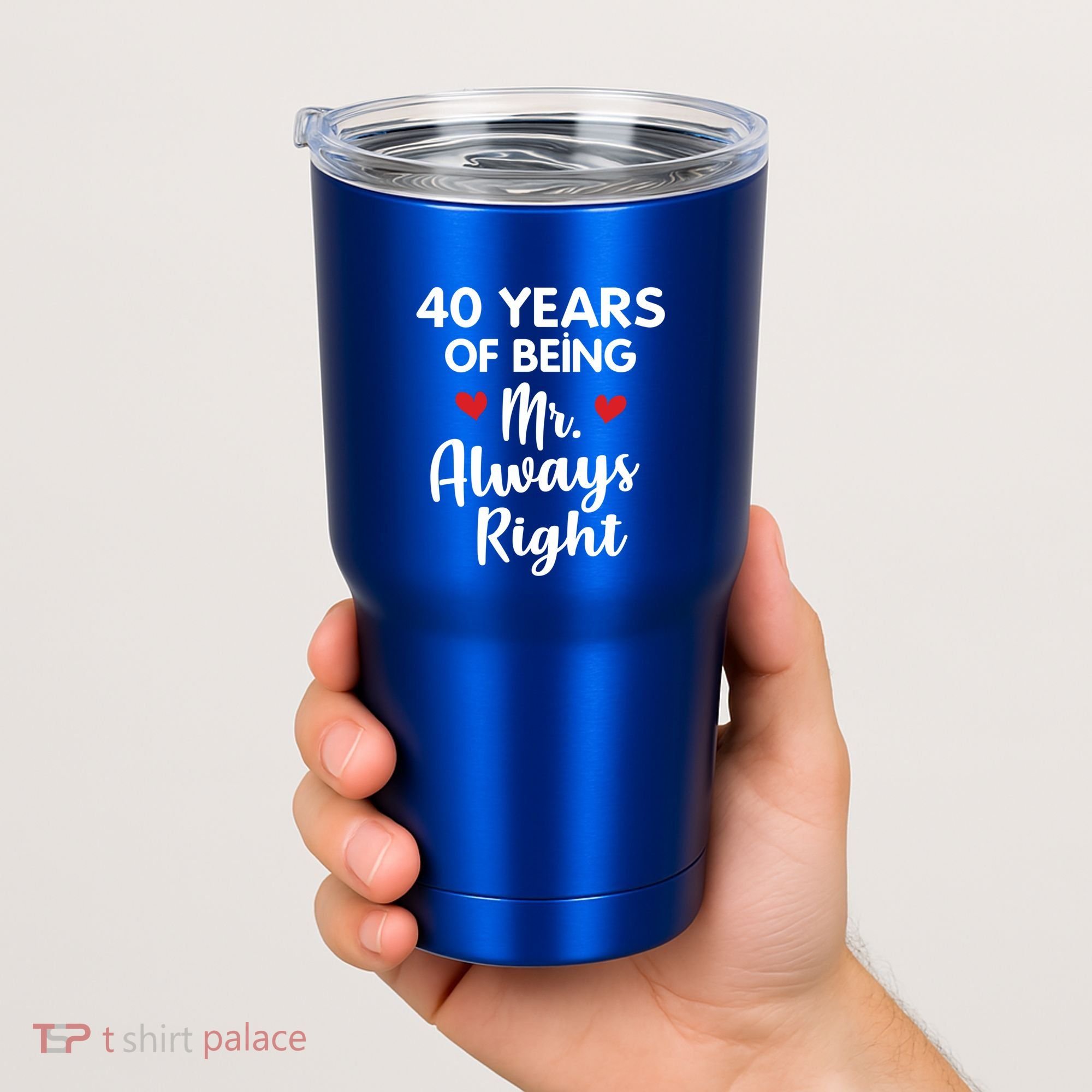 Mr Always Right 40th Wedding Anniversary Gift For Husband Funny Gift Tumbler