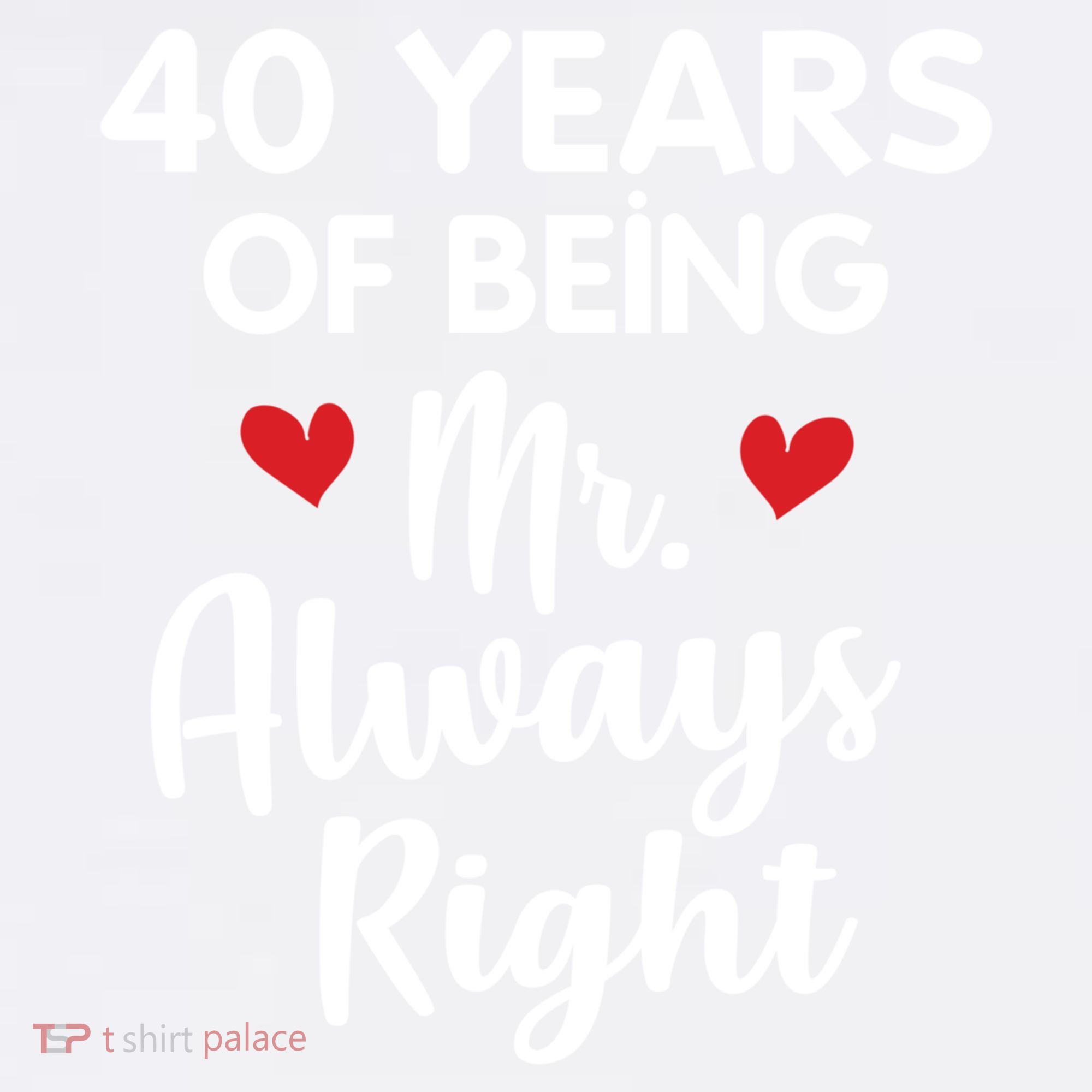 Mr Always Right 40th Wedding Anniversary Gift For Husband Funny Gift Comfort Colors Garment-Dyed Hooded Sweatshirt