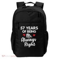Mr Always Right 57th Wedding Anniversary Gift For Husband Gift Backpack thumb 0