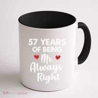 Mr Always Right 57th Wedding Anniversary Gift For Husband Gift Coffee Mug thumb 1