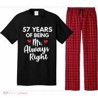 Mr Always Right 57th Wedding Anniversary Gift For Husband Gift Pajama Set thumb 0