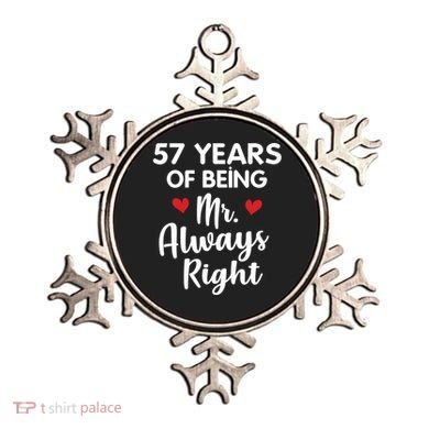 Mr Always Right 57th Wedding Anniversary Gift For Husband Gift Ornament