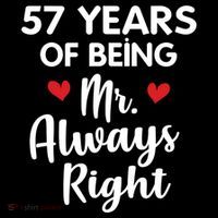 Mr Always Right 57th Wedding Anniversary Gift For Husband Gift Ornament thumb 1