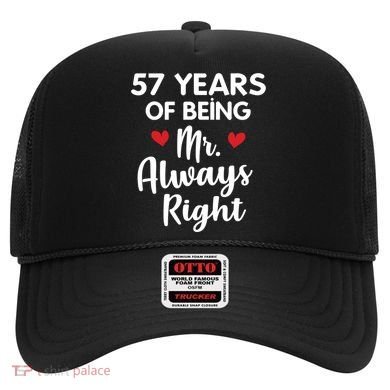 Mr Always Right 57th Wedding Anniversary Gift For Husband Gift Hat