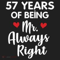 Mr Always Right 57th Wedding Anniversary Gift For Husband Gift Golf Towel thumb 3
