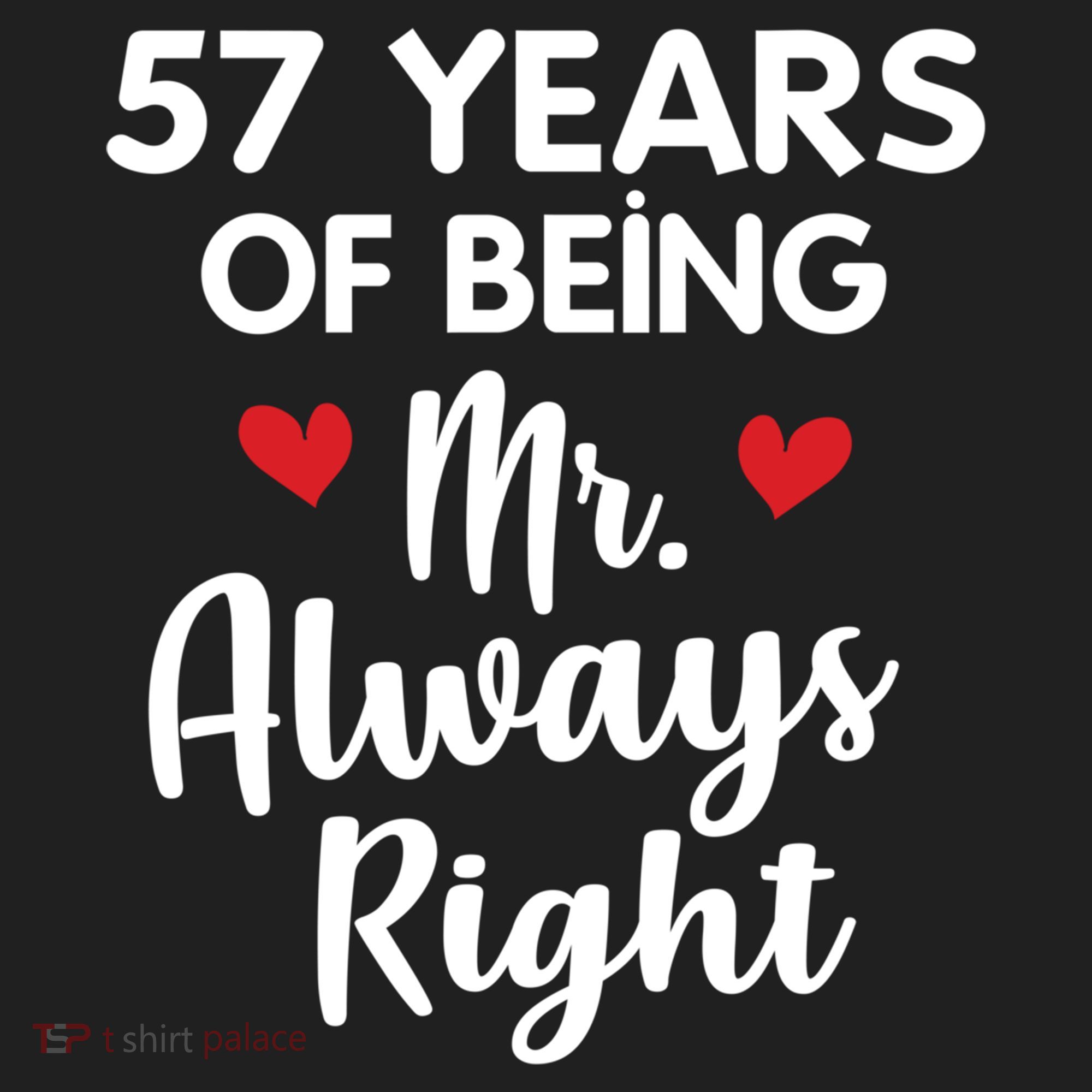 Mr Always Right 57th Wedding Anniversary Gift For Husband Gift Golf Towel
