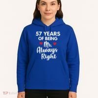 Mr Always Right 57th Wedding Anniversary Gift For Husband Gift Hoodie thumb 5
