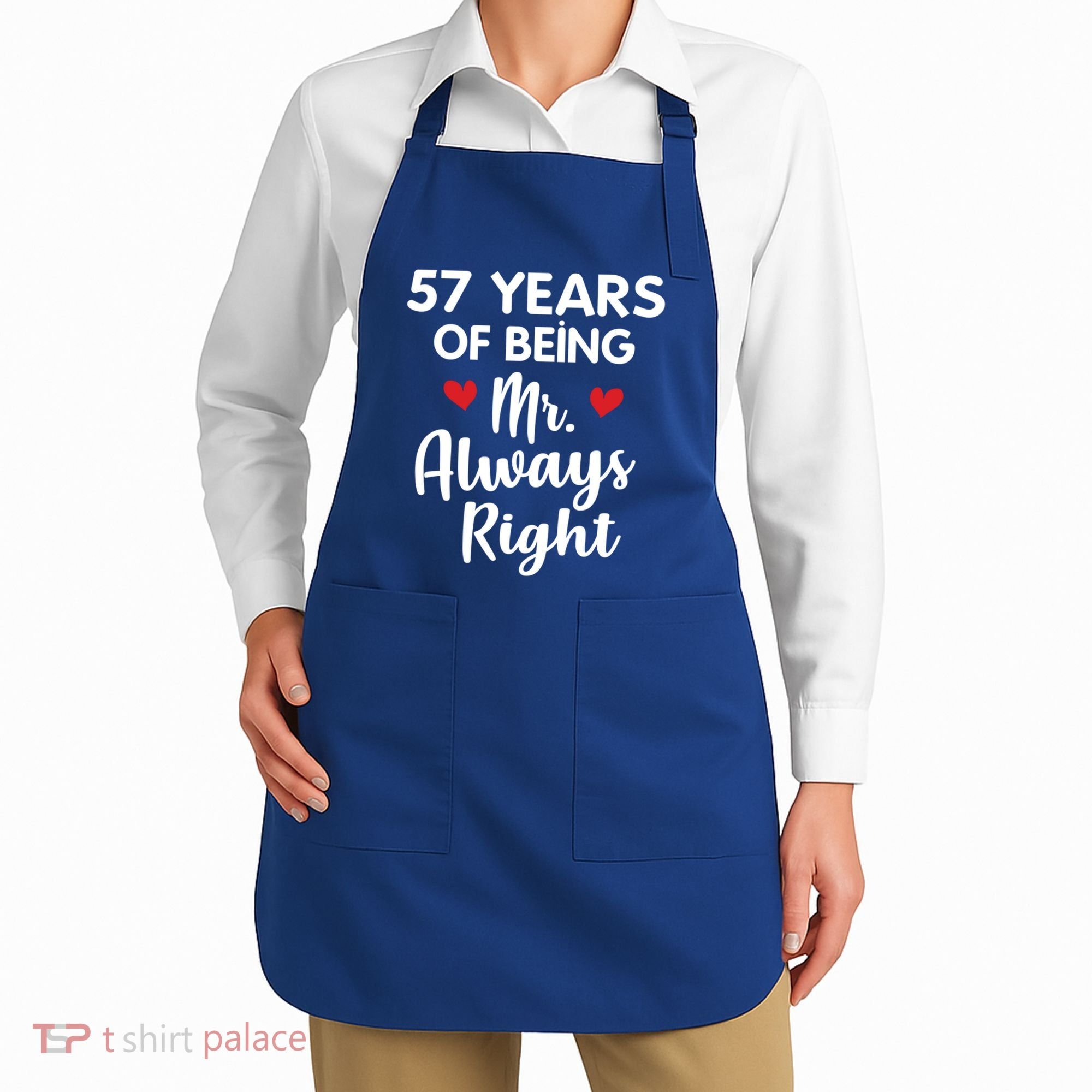 Mr Always Right 57th Wedding Anniversary Gift For Husband Gift Apron
