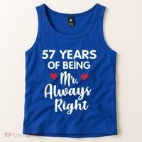 Mr Always Right 57th Wedding Anniversary Gift For Husband Gift Tank Top thumb 2