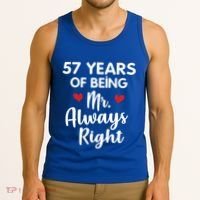 Mr Always Right 57th Wedding Anniversary Gift For Husband Gift Tank Top thumb 3
