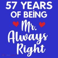 Mr Always Right 57th Wedding Anniversary Gift For Husband Gift Tank Top thumb 6