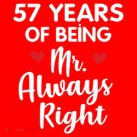 Mr Always Right 57th Wedding Anniversary Gift For Husband Gift Santa Hat thumb 1
