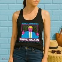 Make America Rave Again Funny Trump Edm Women's Tank Top thumb 2