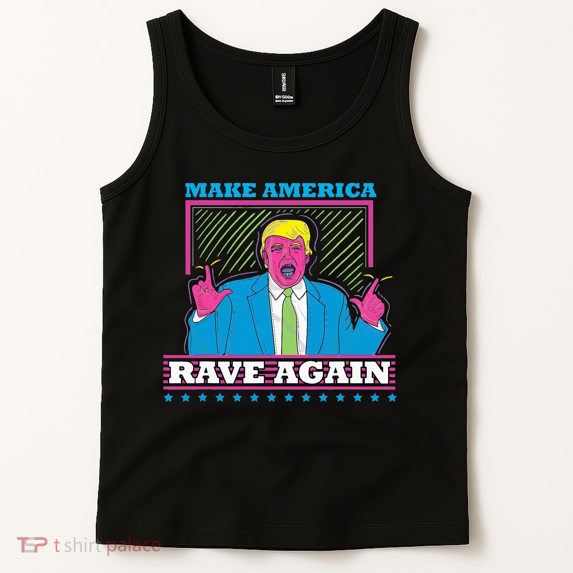 Make America Rave Again Funny Trump Edm Tank Top