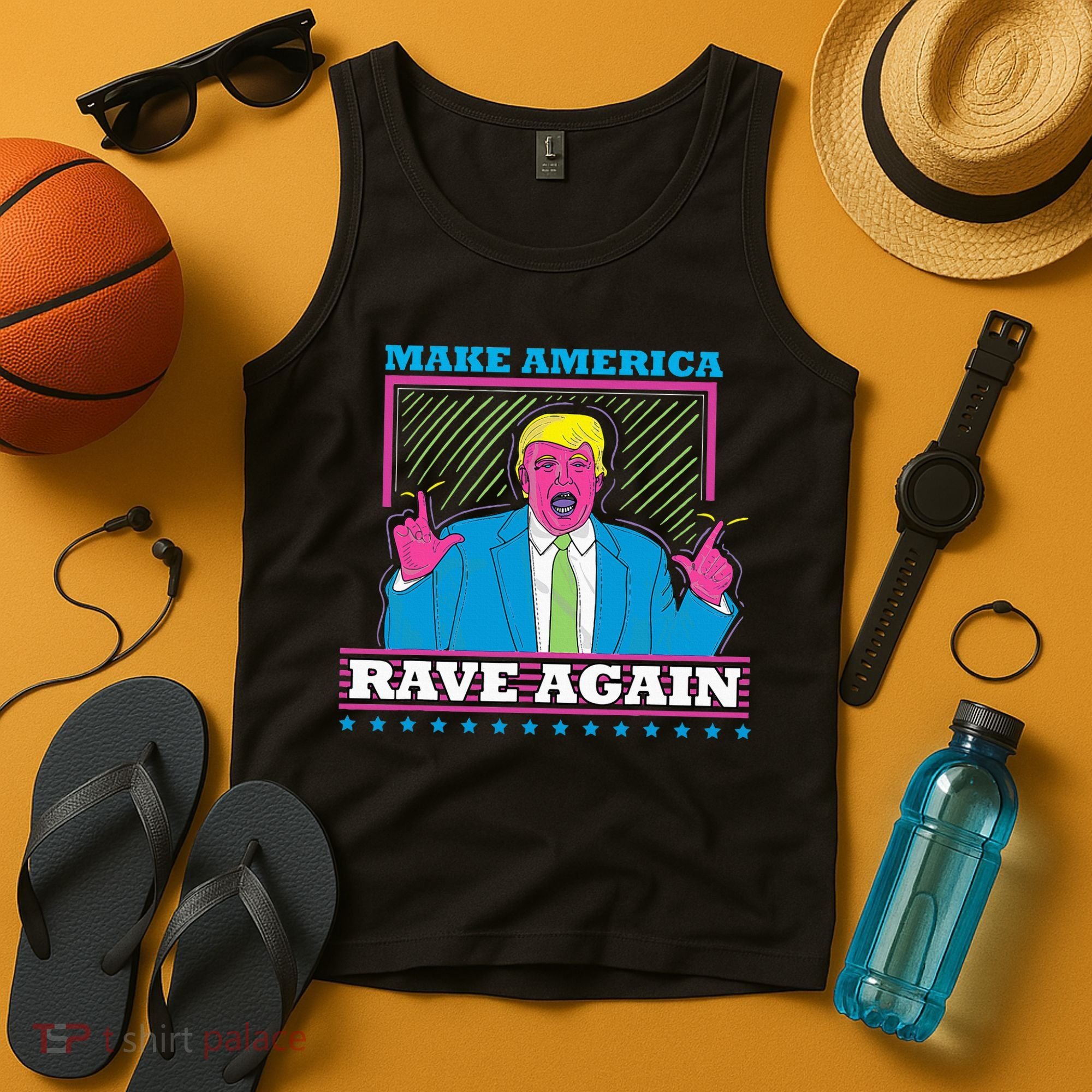 Make America Rave Again Funny Trump Edm Tank Top