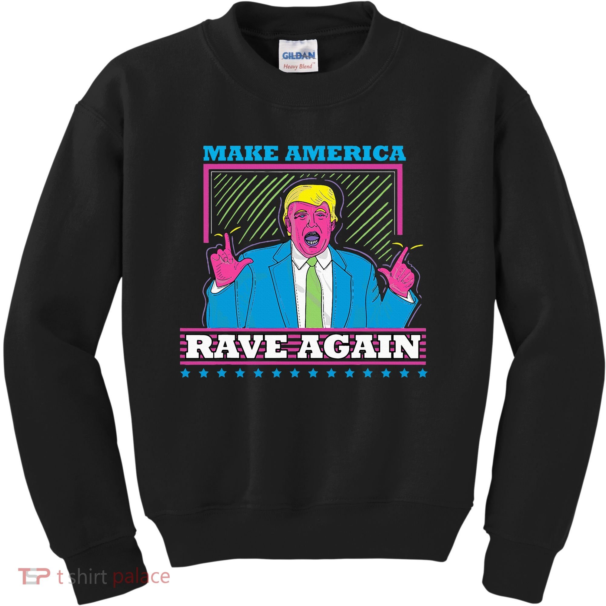 Make America Rave Again Funny Trump Edm Kids Sweatshirt