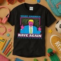 Make America Rave Again Funny Trump Edm Kids T-Shirt thumb 3