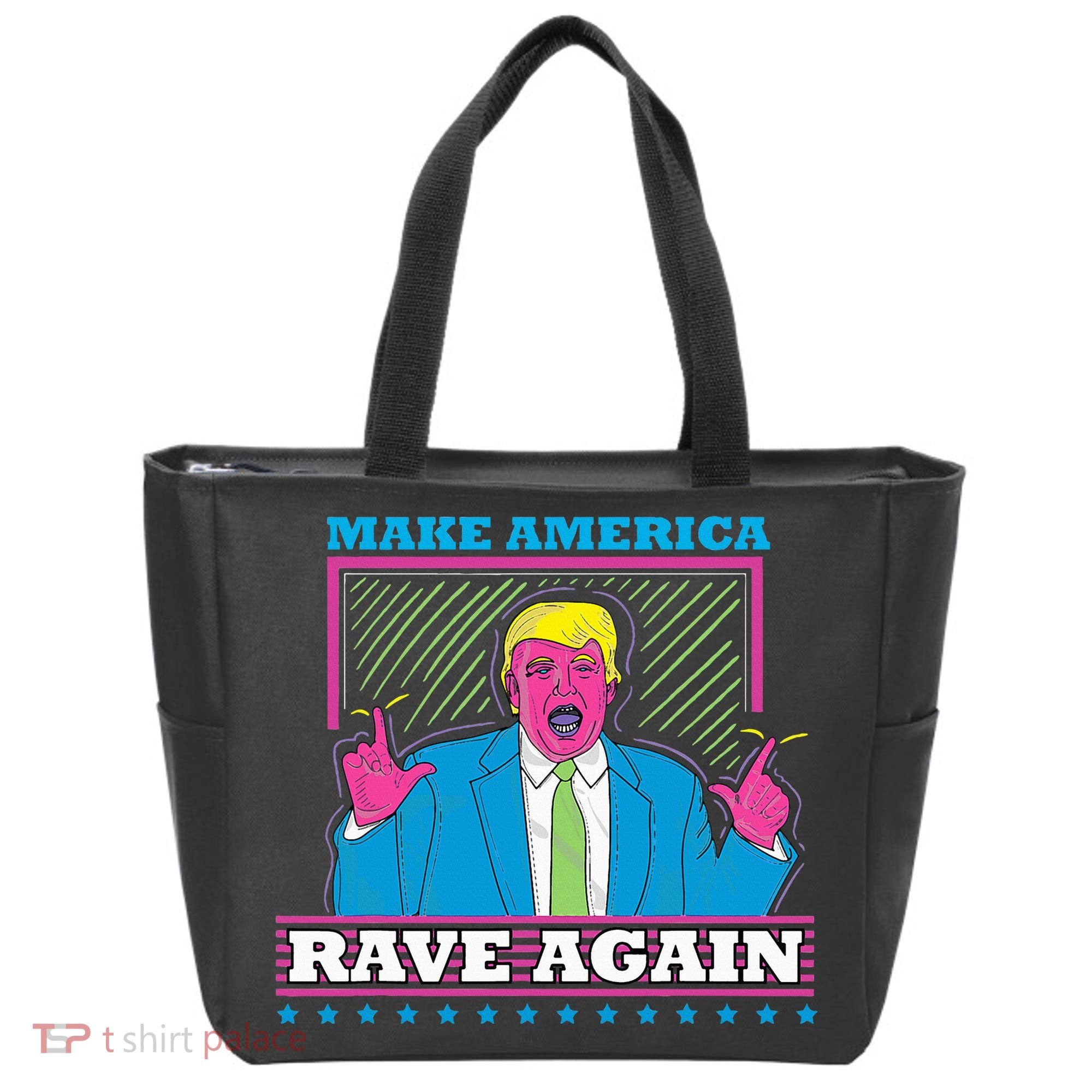 Make America Rave Again Funny Trump Edm Tote Bag