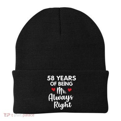 Mr Always Right 58th Wedding Anniversary Gift For Husband Gift Beanie
