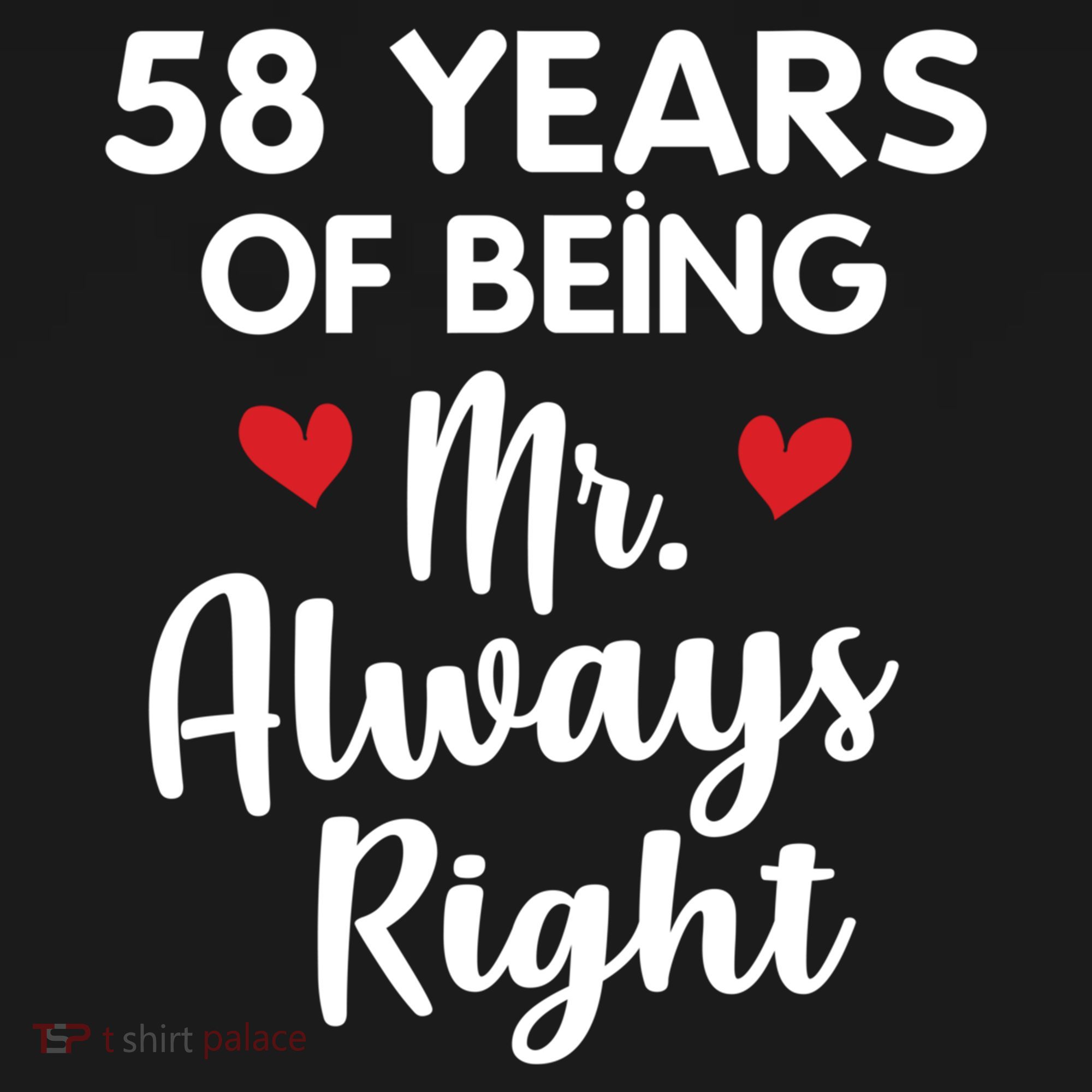 Mr Always Right 58th Wedding Anniversary Gift For Husband Gift Pajama Set
