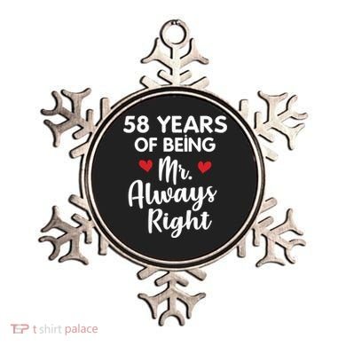Mr Always Right 58th Wedding Anniversary Gift For Husband Gift Ornament