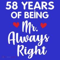 Mr Always Right 58th Wedding Anniversary Gift For Husband Gift Coaster thumb 2