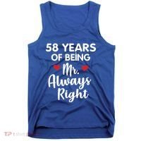 Mr Always Right 58th Wedding Anniversary Gift For Husband Gift Tank Top thumb 0