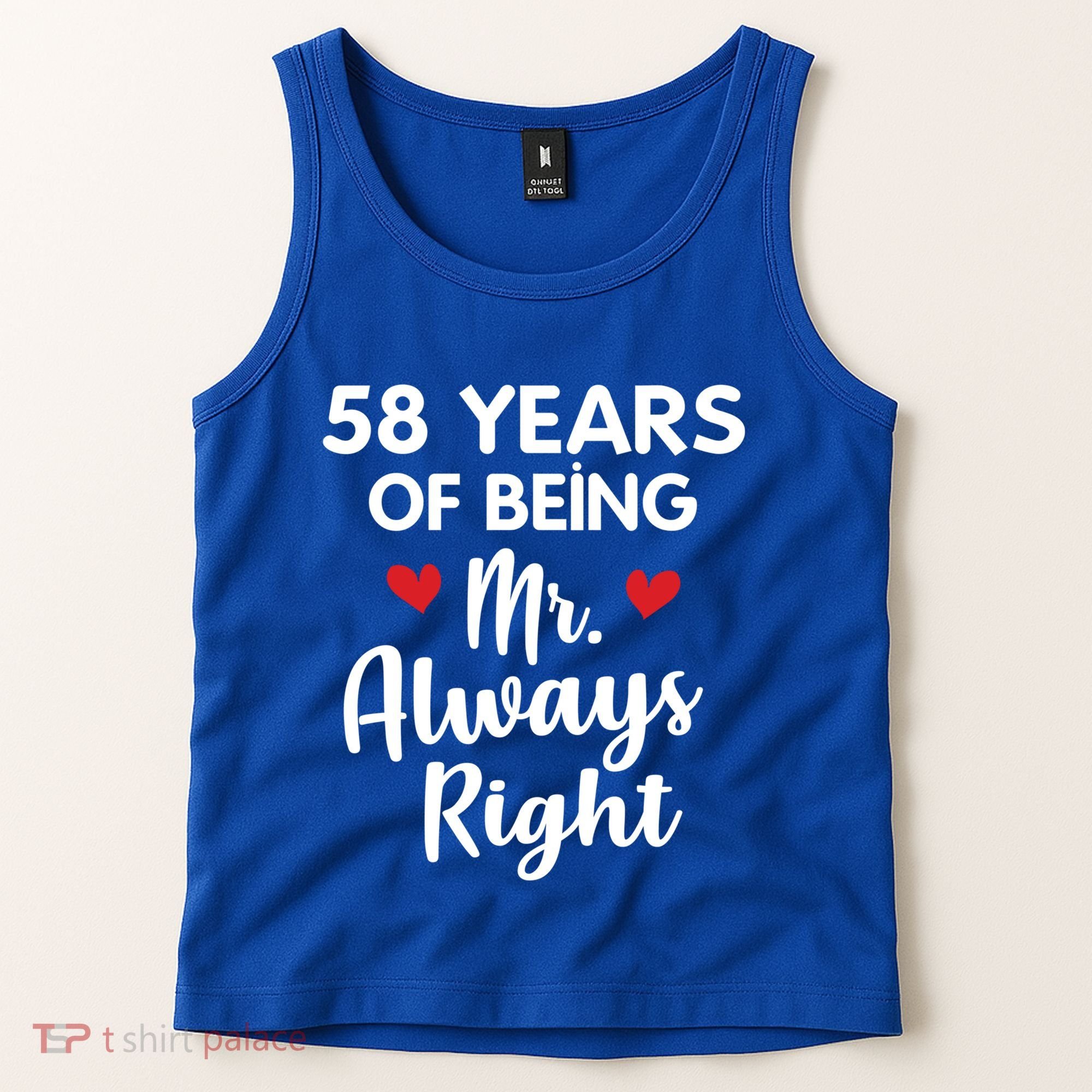 Mr Always Right 58th Wedding Anniversary Gift For Husband Gift Tank Top
