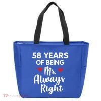 Mr Always Right 58th Wedding Anniversary Gift For Husband Gift Tote Bag thumb 0