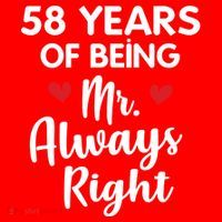 Mr Always Right 58th Wedding Anniversary Gift For Husband Gift Santa Hat thumb 1