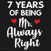Mr Always Right 7th Wedding Anniversary Gift For Husband Cool Gift Doggie Tank thumb 4