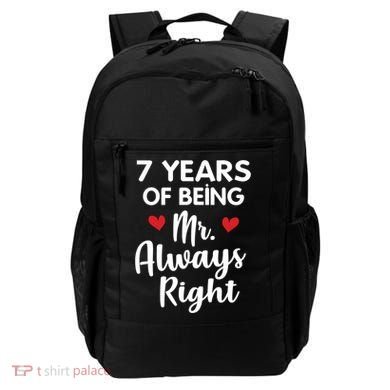 Mr Always Right 7th Wedding Anniversary Gift For Husband Cool Gift Backpack