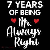 Mr Always Right 7th Wedding Anniversary Gift For Husband Cool Gift Bucket Hat thumb 4