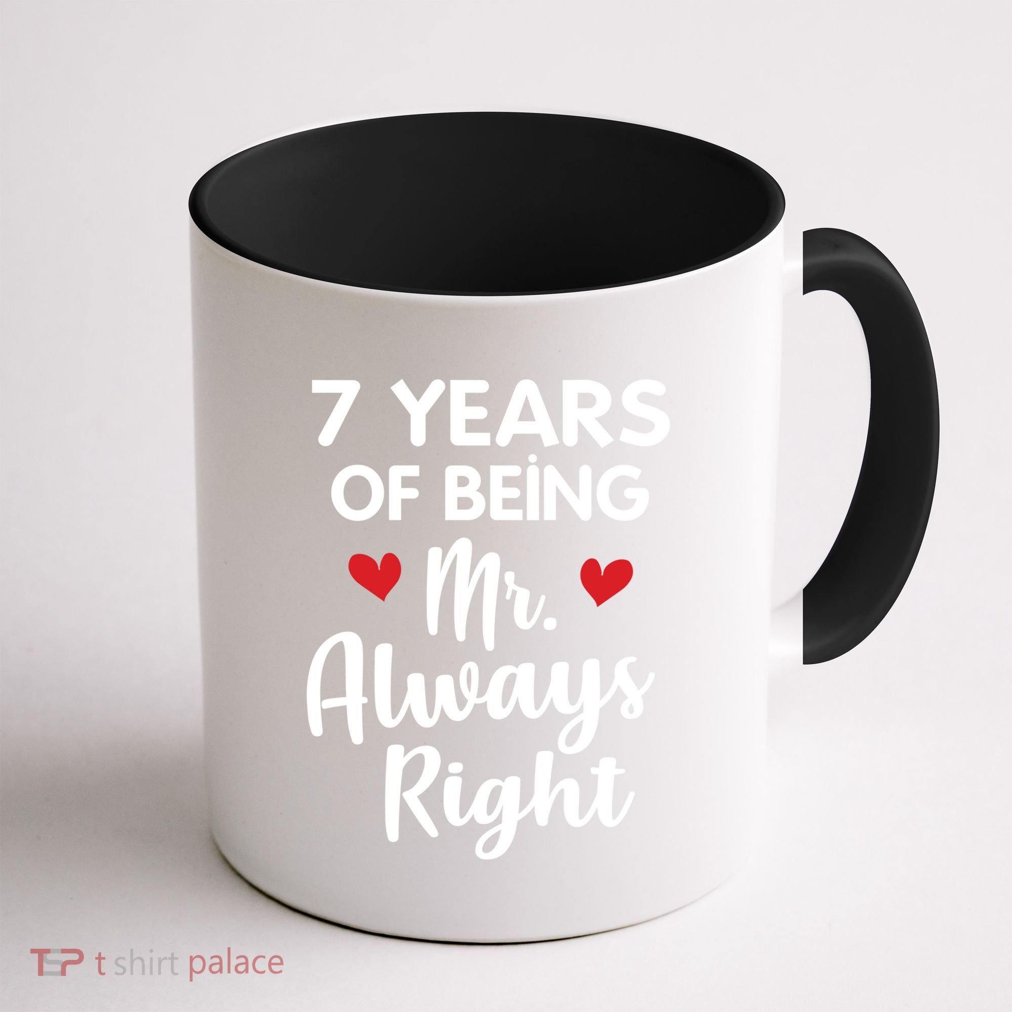 Mr Always Right 7th Wedding Anniversary Gift For Husband Cool Gift Coffee Mug