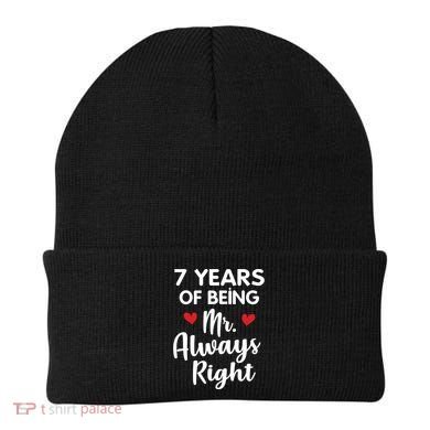 Mr Always Right 7th Wedding Anniversary Gift For Husband Cool Gift Beanie