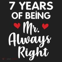 Mr Always Right 7th Wedding Anniversary Gift For Husband Cool Gift Beanie thumb 2