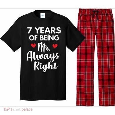 Mr Always Right 7th Wedding Anniversary Gift For Husband Cool Gift Pajama Set